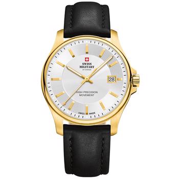 Men's Forgyldt stål quartz med tre visere - ETA F06.411 herre ur fra Swiss Military Hanowa, SM30200.15