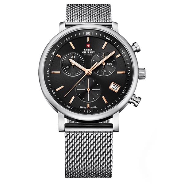 Chronograph Rustfri Stål quartz med tre visere - G10.212 herre ur fra Swiss Military Hanowa, SM34058.03