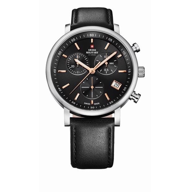 Rustfri Stål Quartz herre ur fra Swiss Military By Chrono, SM34058.06