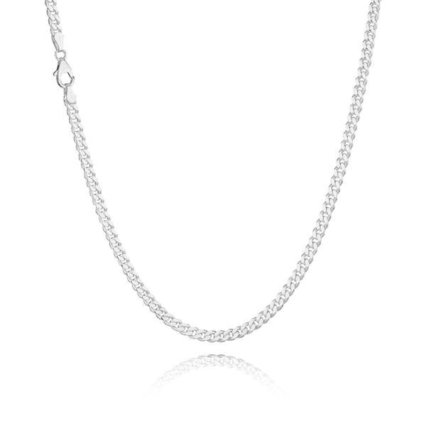 Panser Facet 925 sterling sølv halskæde, 55 cm og 4,0 mm / tråd 1,25 mm