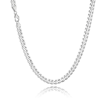 Panser Facet 925 sterling sølv halskæde, 70 cm og 6,6 mm / tråd 2,05 mm