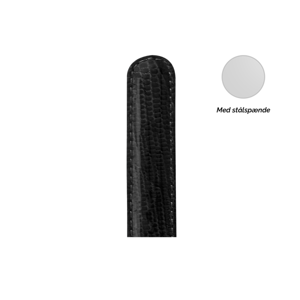 Christina Collect urrem, sort - 16 mm med stålspænde