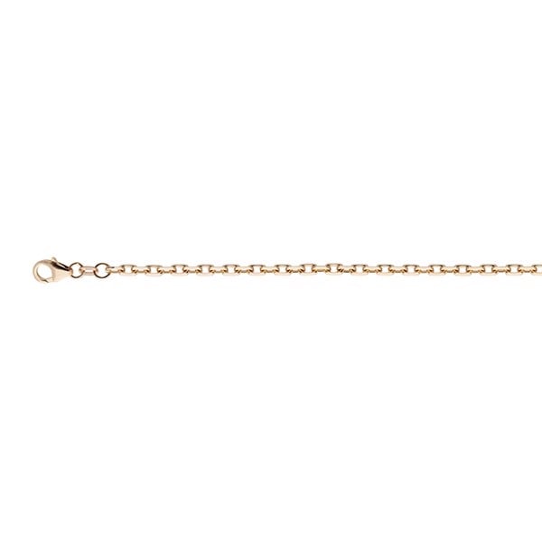 Flad Anker facet halskæde i 18 karat guld - 1,9 mm bred, 70 cm lang | Svedbom