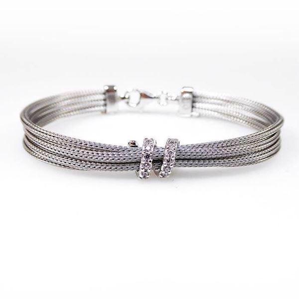 Image of San - Link of joy Soft Foxtail Silver Design 925 sterling sølv armbånd rhodineret, model 1901-97405-A-19