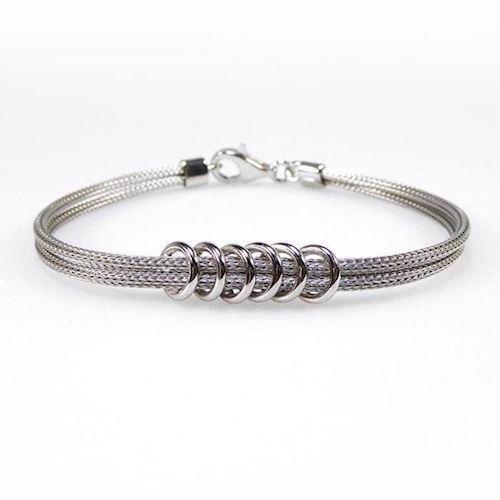 Image of San - Link of joy Soft Foxtail Silver design 925 sterling sølv armbånd blank, 19 cm