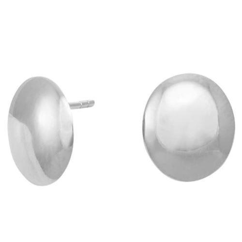 Image of Siersbøl disc sterling sølv ørestikker med blank overflade