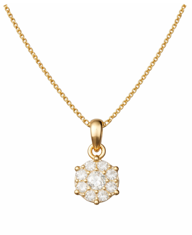 14 kt. Rødgulds diamant vedhæng fra Lotte og Gitte