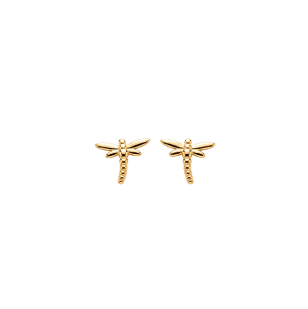 Dragonfly ørestikker forgyldt sølv , fra Christina Jewelry & Watches