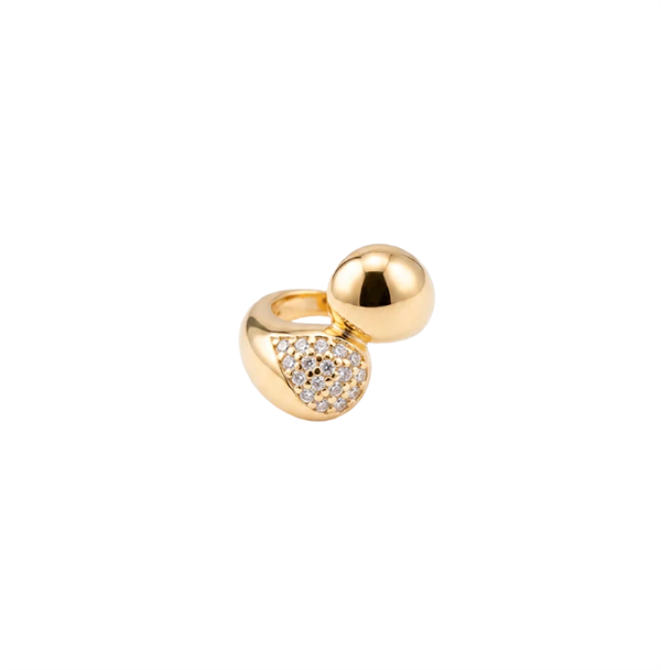 Christina Water Drops charm 6 mm i forgyldt sølv