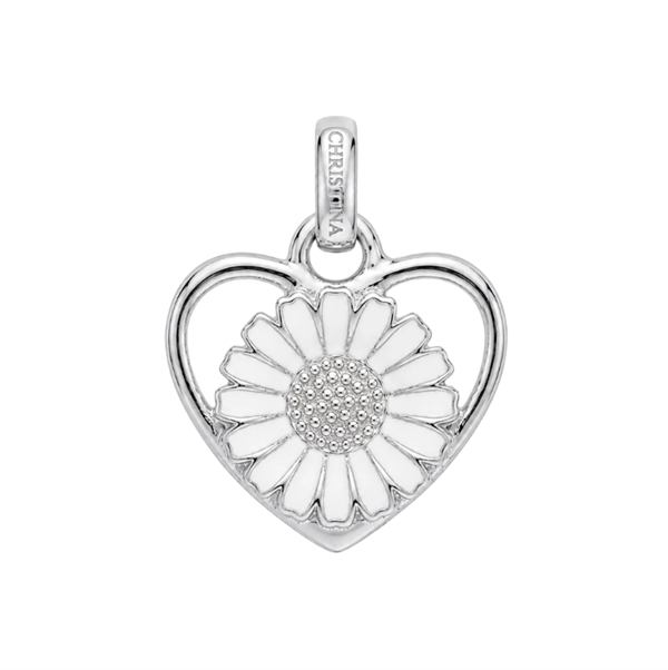Marguerite Inside Heart vedhæng sølv , fra Christina Jewelry & Watches