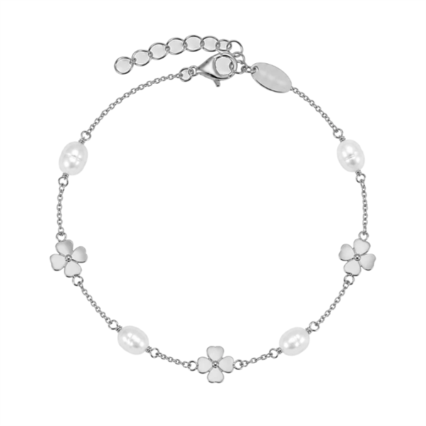 Clover and Pearl sølv armbånd, fra Christina Jewelry & Watches