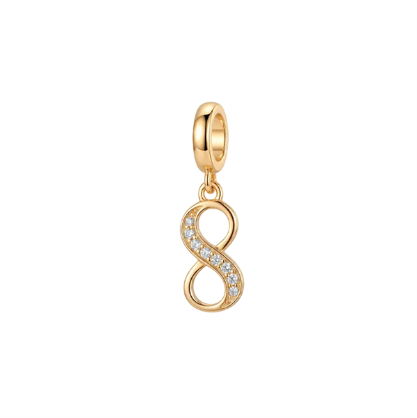 Eternity hænger charm 4 mm forgyldt sølv, fra Christina Jewelry & Watches