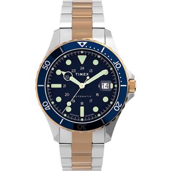 Timex Military Navi Forgyldt stål og stål Automatic herre ur, model TW2U83500