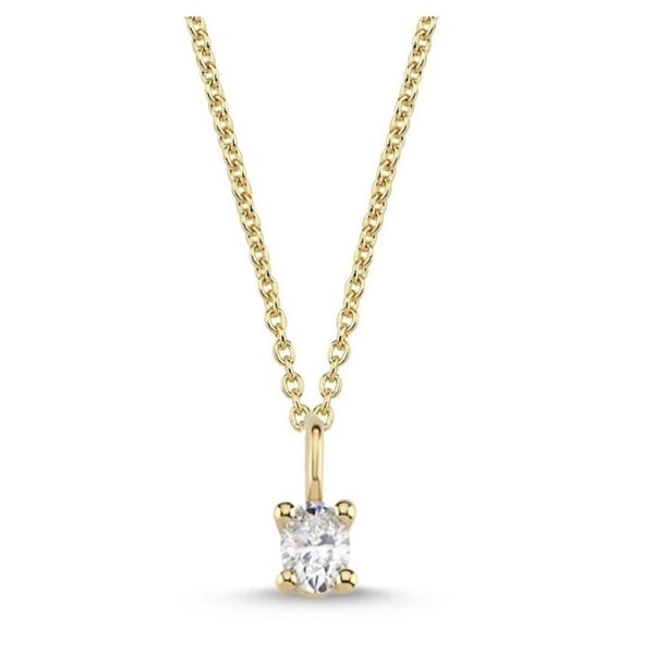 14 kt guld The One Oval vedhæng med i alt 0,33 ct Diamant Wesselton SI
