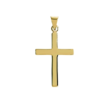 Vedhæng kors stav, 14 karat