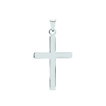 Vedhæng kors stav glat 22x15mm sterling sølv