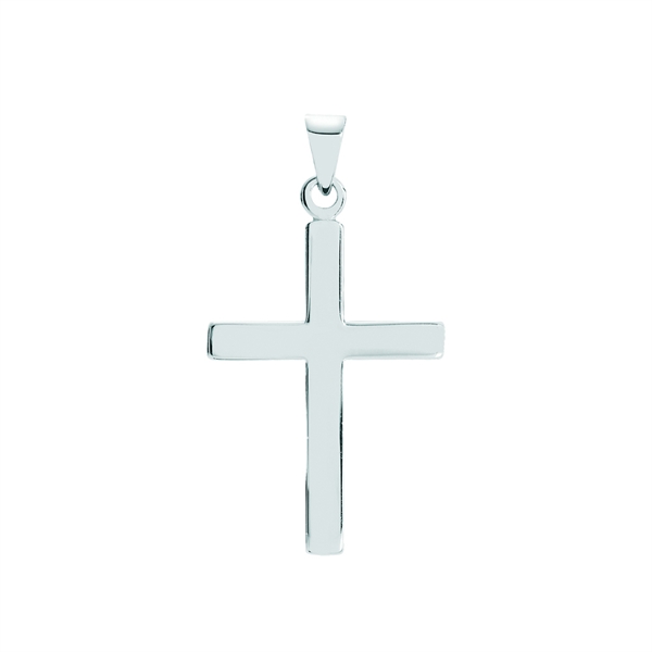 Vedhæng kors stav glat 22x15mm sterling sølv