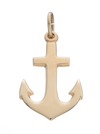 Vedhæng stort anker, 14 karat