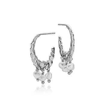 Øreringe med perler i sterling sølv fra Signe Kragh x Sistie