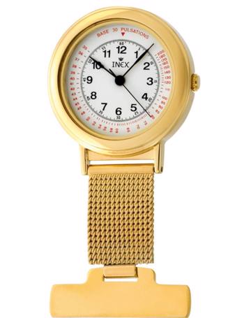 Inex Sygeplejeur Forgyldt stål batteridrevet quartz Unisex ur, model A69125D0A