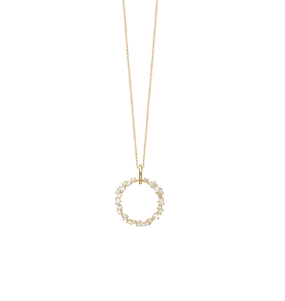 Aagaard Evig Kærlighed forgyldt vedhæng med zirkonia
