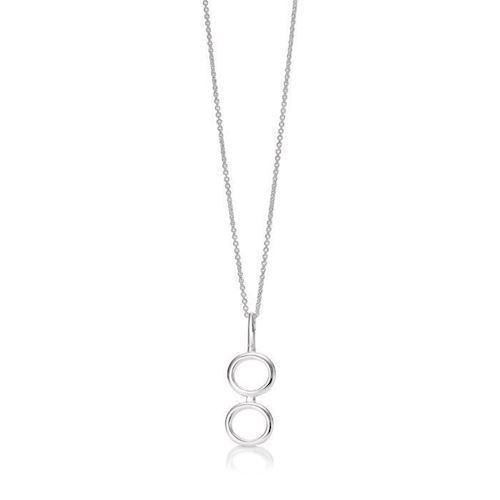 Image of Aagaard Sterling sølv collier, cirkler med blank overflade, model 11303997-45