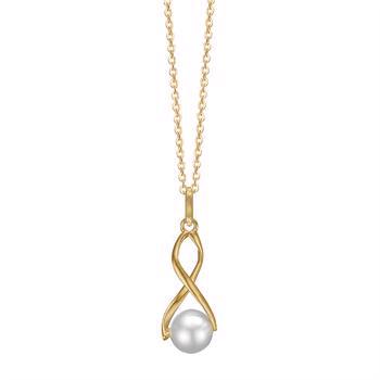 Aagaard 8 karat Perle tvist halskæde med 1 perle