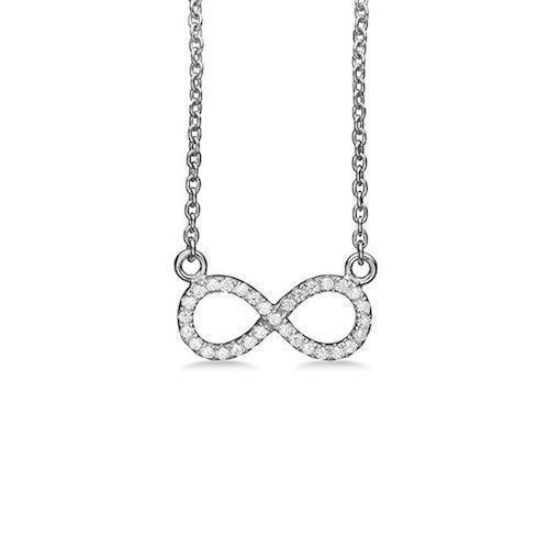 Image of Aagaard Sterling sølv collier, evighed med blank overflade, model 21321693-42