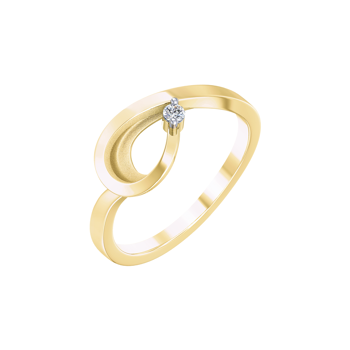 14 karat Guld ring med diamant, fra Støvring design