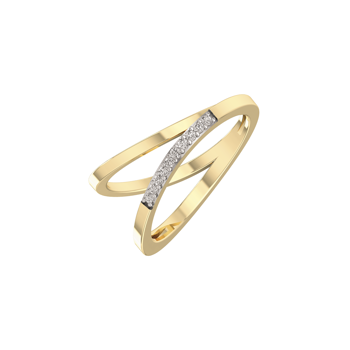 14 karat Guld ring med 0,05 karat diamanter, fra Støvring design