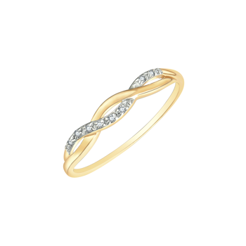 8 karat snoet Guld ring med zirkonia fra Støvring design