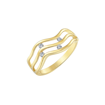 14 karat Guld ring med sten, fra Støvring design