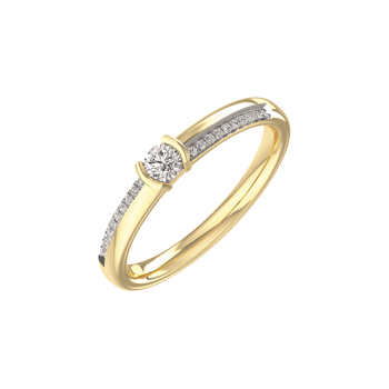 14 karat Guld ring med diamanter, fra Støvring design