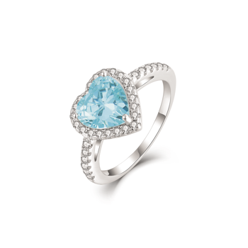 Sølv ring med blå zirkonia fra Støvring design