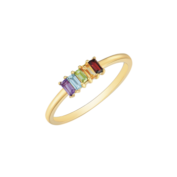 8 karat Guld ringmed ædelsten i flotte farver, fra Støvring design