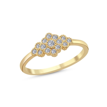 14 kt guld Athene ring med i alt 0,23 ct diamanter Wesselton SI