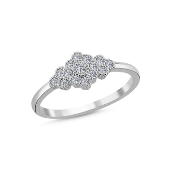 14 kt hvidguld Athene ring med i alt 0,23 ct diamanter Wesselton SI