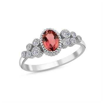 14 kt hvidguld Athene ring med i alt 0,16 ct diamanter Wesselton SI