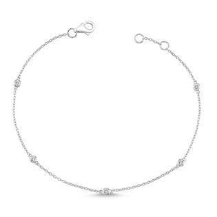 Nuran 14 kt hvidguld armbånd, diamonds med blank overflade, model B1002-0125-14HVG