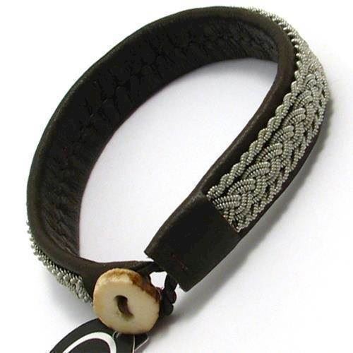 Image of BeChristensen Classic-2 Brun Håndflettet Samer Armbånd, 19 cm