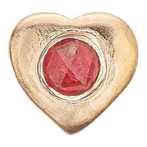 Christina forgyldt sølv Ruby Heart Lille forgyldt hjerte med rød rubin, model 603-G2 købes hos Guldsmykket.dk her