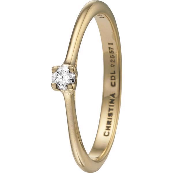 Model 8.1.B-49, klassisk solitaire ring med 0,10 ct labgrown diamant hos Guldsmykket.dk