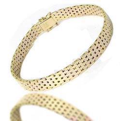 Image of Murstens 14 karat massiv guld halskæde, 42 cm og 7 rækker (7,0 mm)