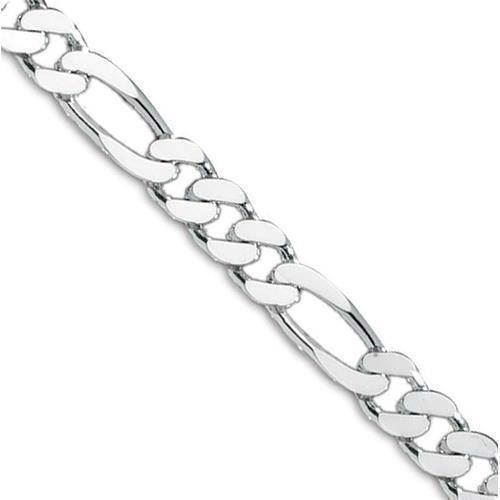 Image of Figaro Sterling sølv armbånd bredde 7,4 mm / tråd 2,05 mm - længde 18½ cm
