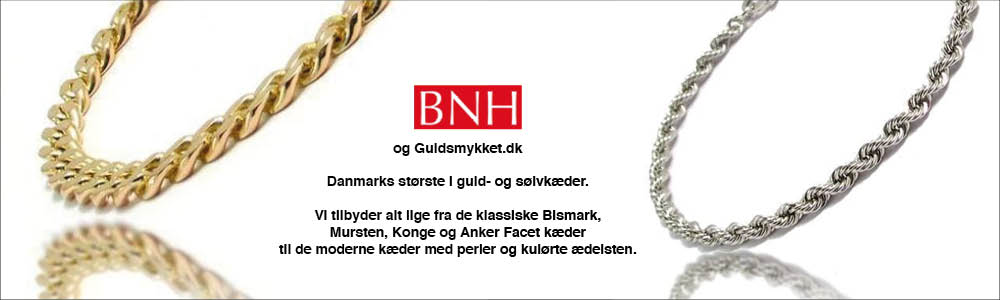 BNH's danmarks berømte klassiske guld og sølv armbånd og halskæder hos Guldsmykket.dk