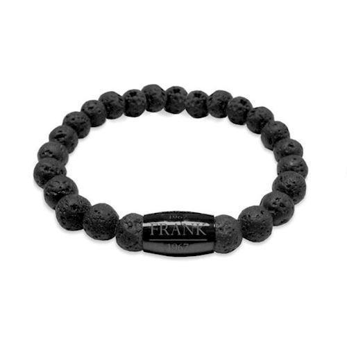 Image of GSD Frank Sort stål / Onyx Herre armbånd rustik, model 7FB-0049