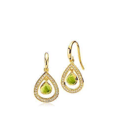 Image of Izabel Camille Fame sterling sølv Øreringe forgyldt, model A1445GS-Peridot