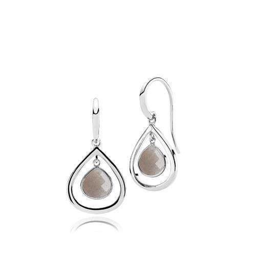 Image of Izabel Camille Honesty 925 sterling sølv øreringe blank, model A1484sws-greymoonstone