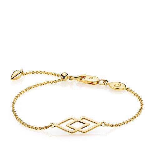 Image of Izabel Camille DNA forgyldt sølv armbånd blank, model A3058gs
