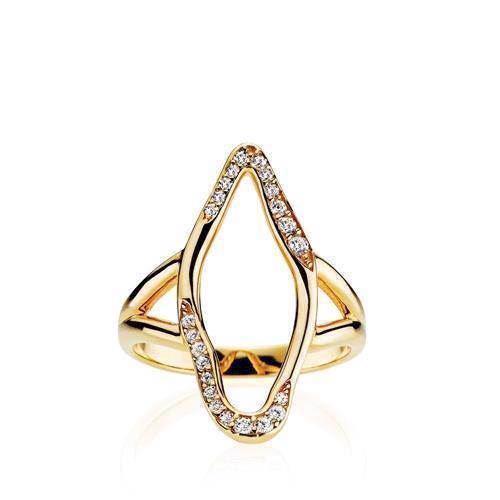 Image of Izabel Camille Imperfect forgyldt sølv fingerring blank, model A4093gs